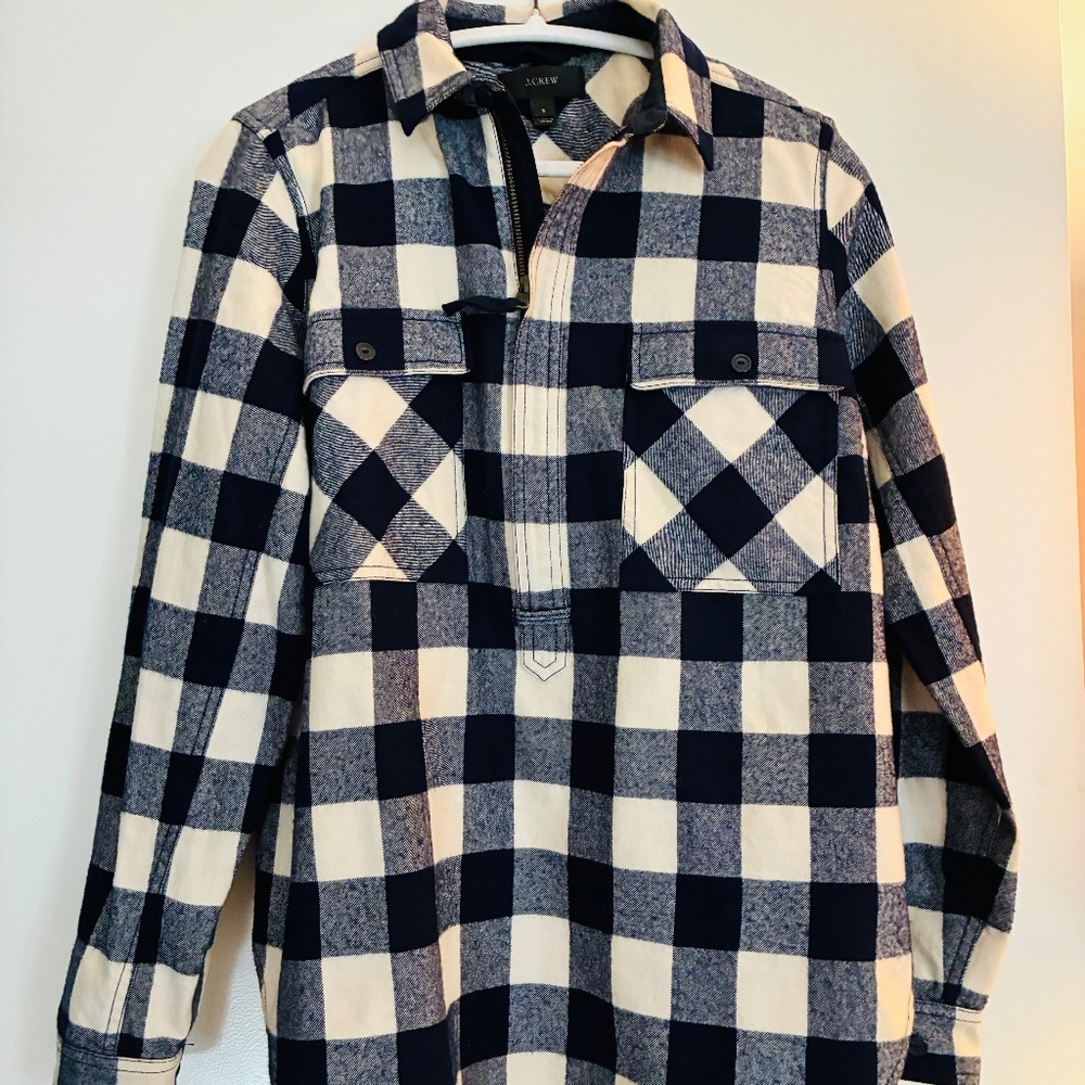 J.Crew cozy buffalo plaid pullover
